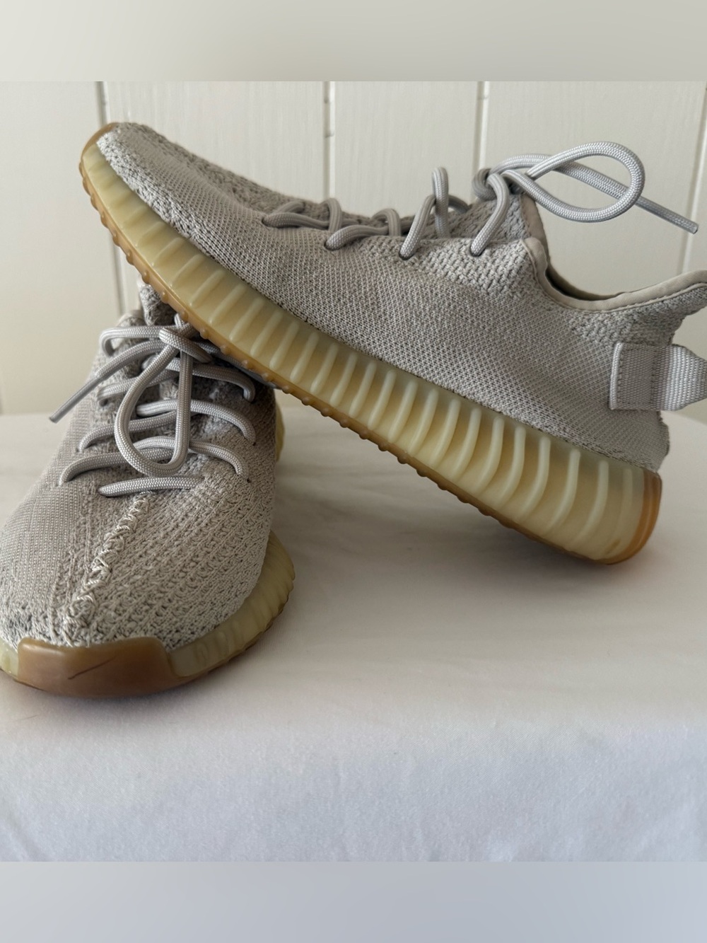 ADIDAS YEEZY 350 V2 SESAME SNEAKERS BOOST SIZE US 7 men’s Light Gray Knit